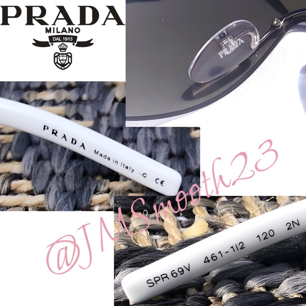 🆕 Prada white, blue & green Shield Sunglasses - Picture 11 of 16